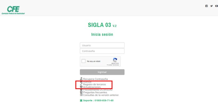 registro de usuarios SIGLA 03